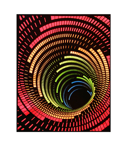 'Cosmic Spiral' 3D Silkscreened Tapestry