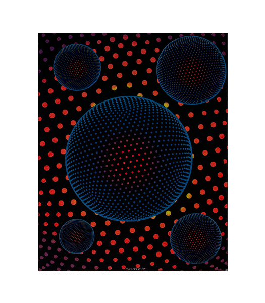 'Disc-O' 3D Silkscreened Tapestry