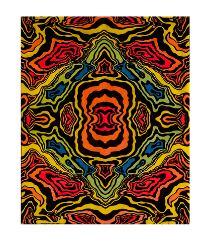 'Topographic' 3D Silkscreened Tapestry