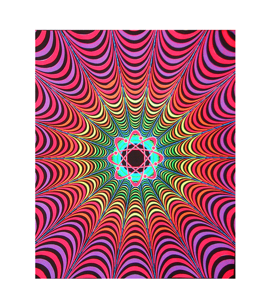 'Infinite Atom' 3D Silkscreened Tapestry